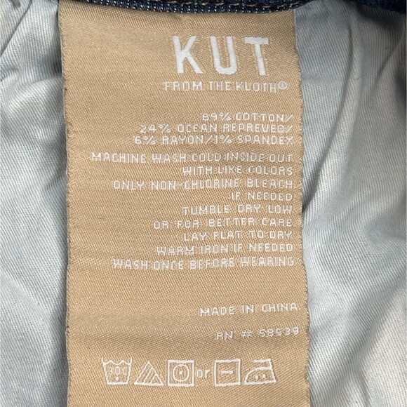 Kut From The Cloth Meg Mid Rise Fab Ab Wide Leg Jeans Womens Size 4 Stretch - Picture 4 of 8